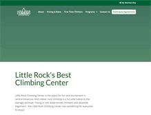 Tablet Screenshot of littlerockclimbingcenter.com